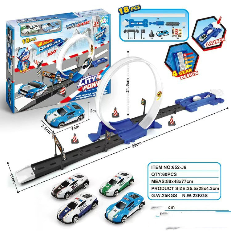 Alloy Racing Track Catapult Car Toy