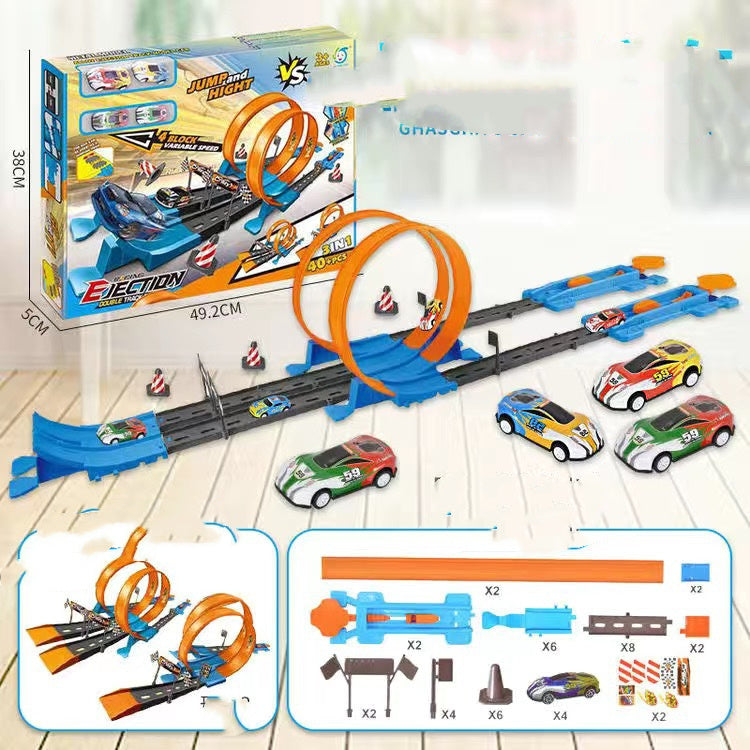 Alloy Racing Track Catapult Car Toy