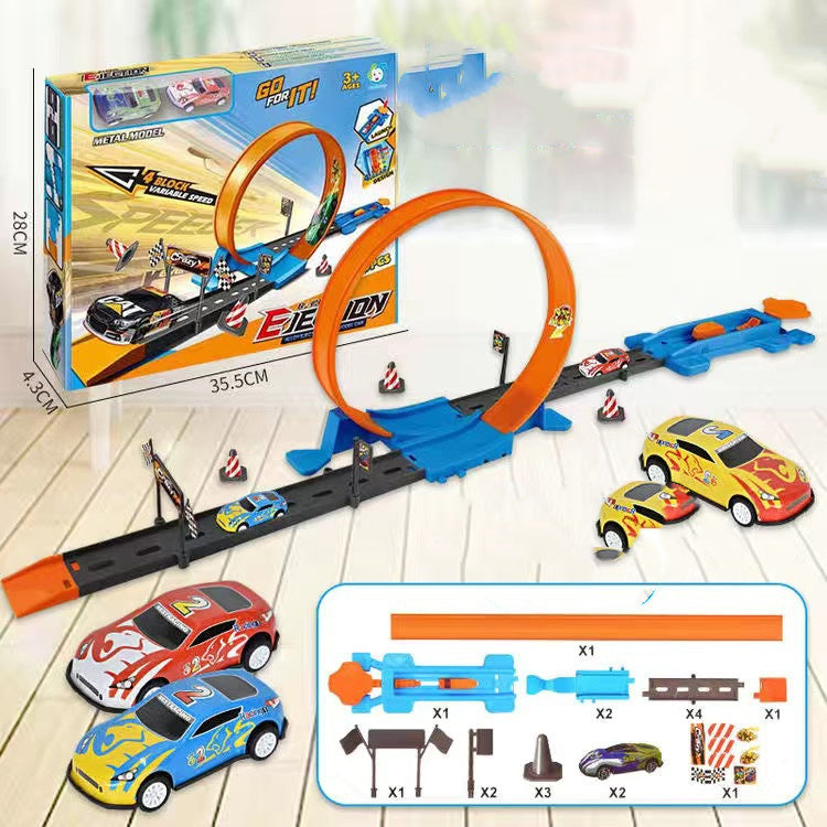 Alloy Racing Track Catapult Car Toy